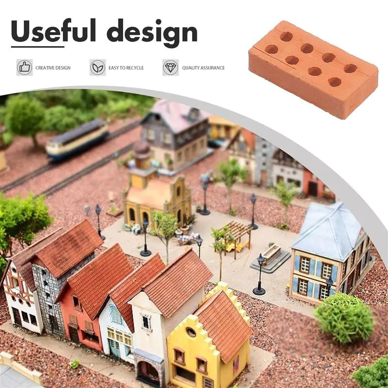 Miniature Clay Bricks - Model Building & DIY Projects! - 50 pcs