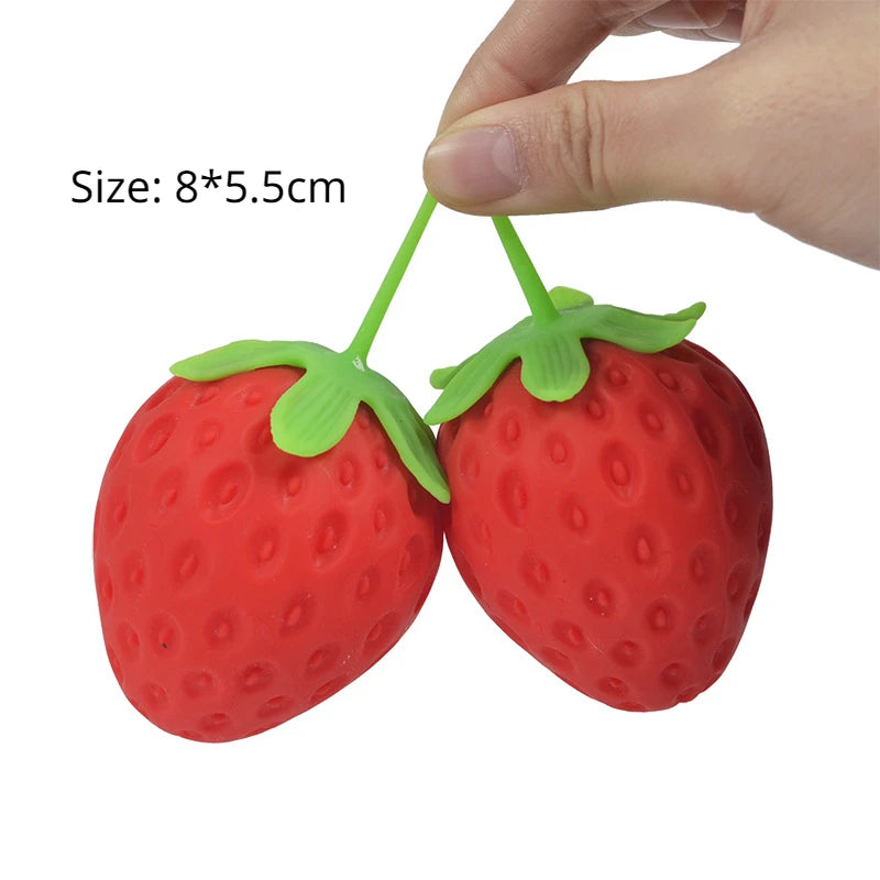 Strawberry Squishy Toy -  Squeeze Toy 🍓