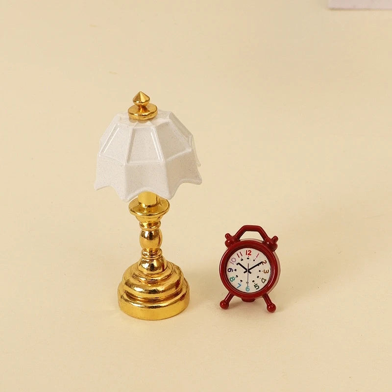 Dollhouse Table Lamp & Alarm Clock Set