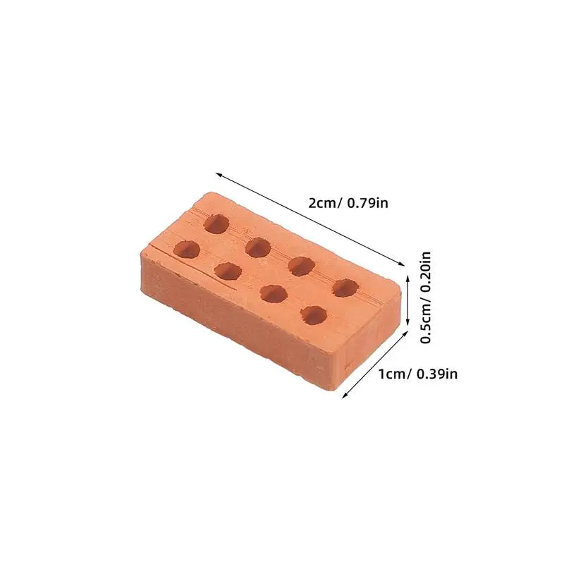 Miniature Clay Bricks - Model Building & DIY Projects! - 50 pcs