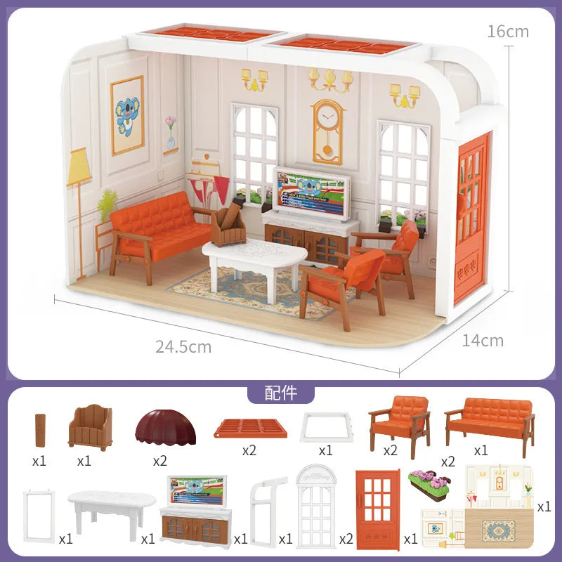 Miniature Dollhouse Playset Kids – 1:12 Scale DIY