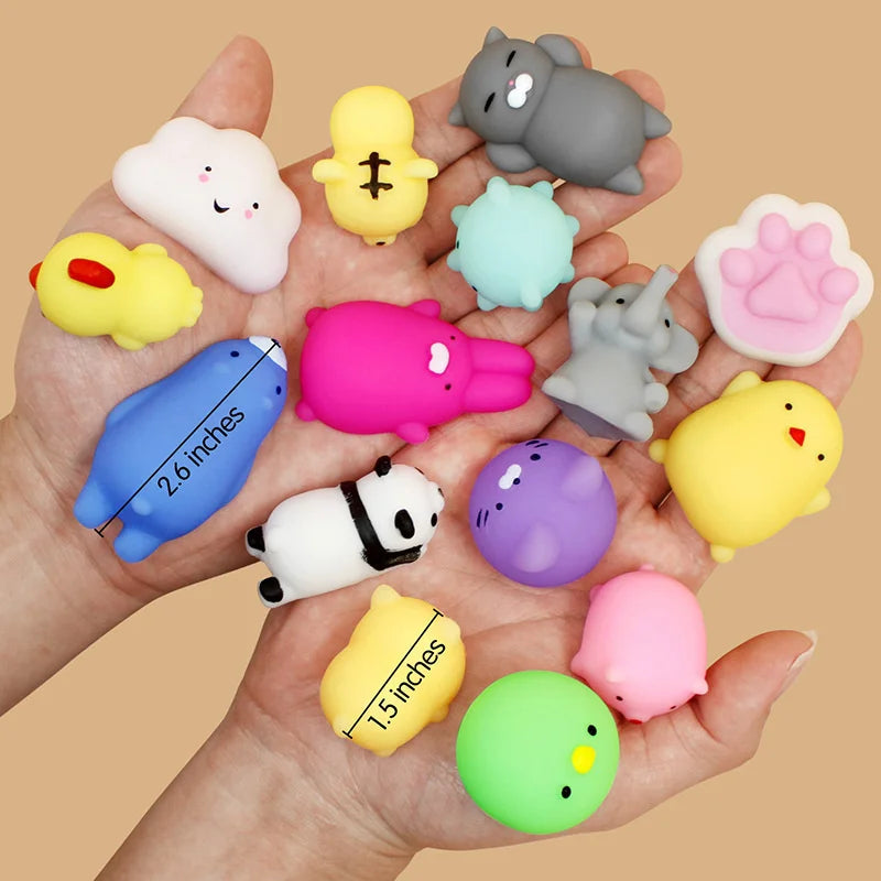 Sensory Mochi Squishy Animal Toys - Kawaii Stress Relief 🐼🐰🐣