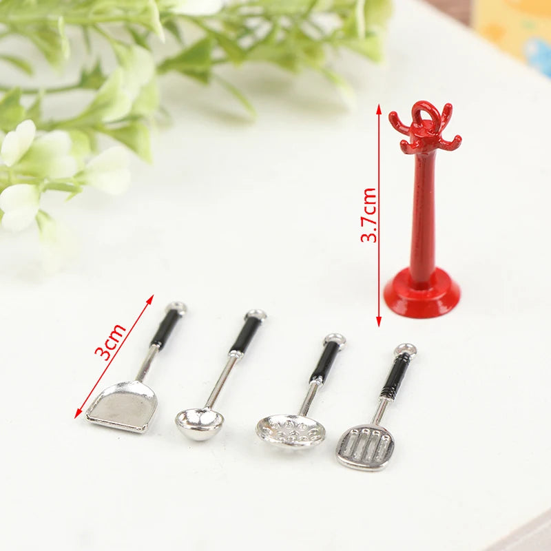 Kitchen Utensils Set with Stand - 4 Pcs