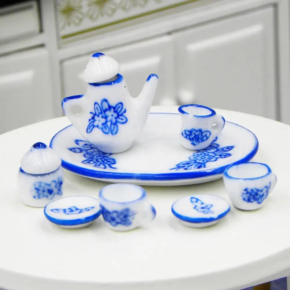 Mini Dollhouse Ceramic Tea Set –  1:12 Scale Dollhouses