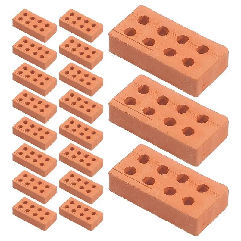 Miniature Clay Bricks - Model Building & DIY Projects! - 50 pcs