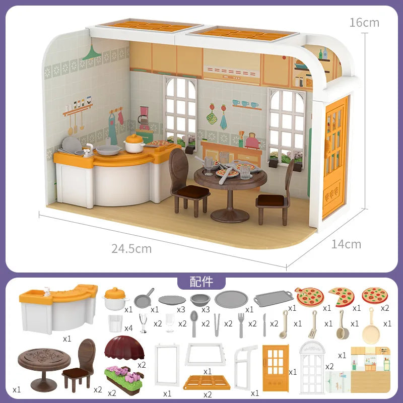 Miniature Dollhouse Playset Kids – 1:12 Scale DIY