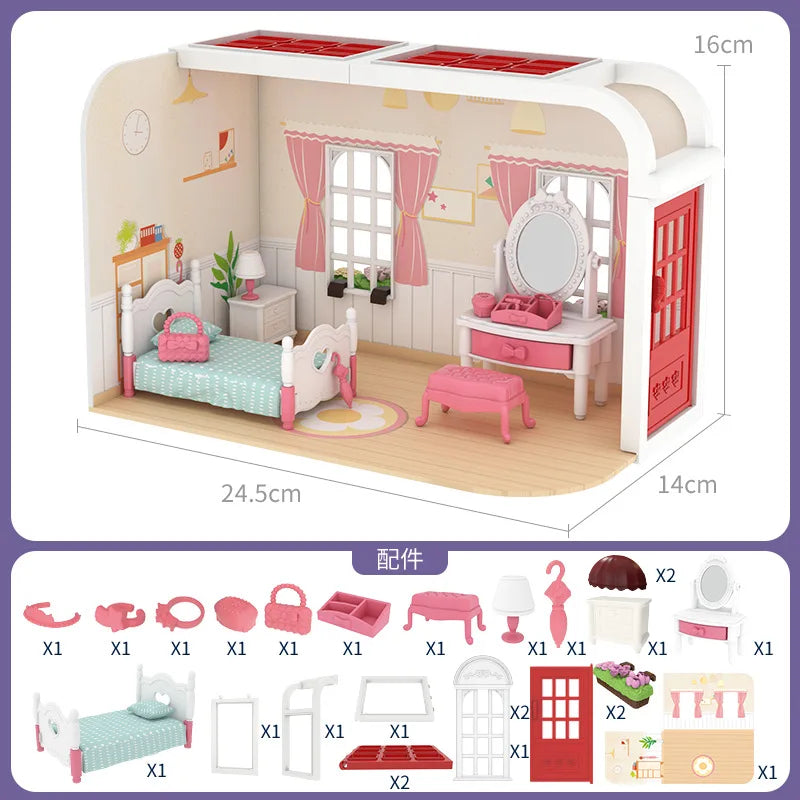 Miniature Dollhouse Playset Kids – 1:12 Scale DIY