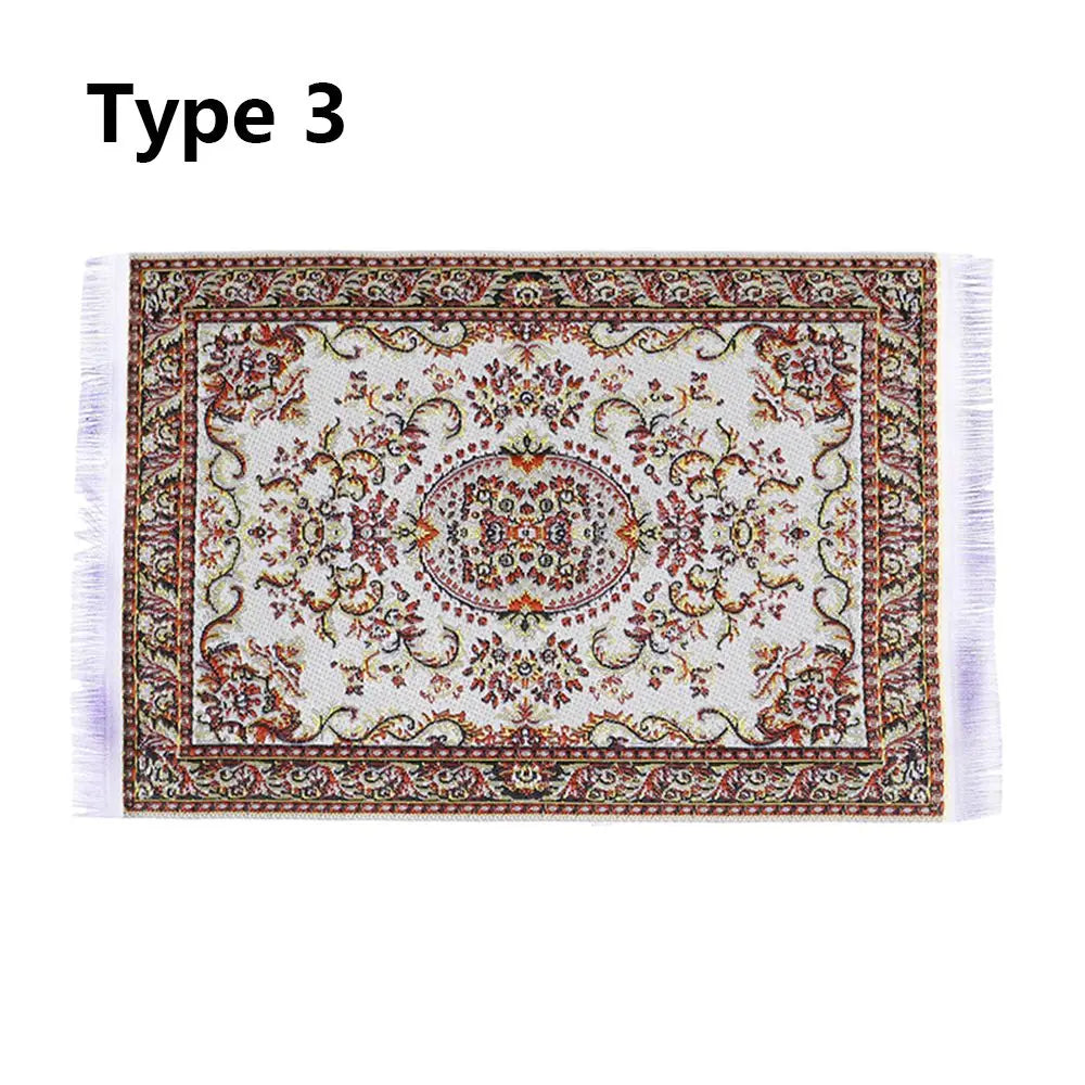 Turkish Style Rug for Dollhouse Decor