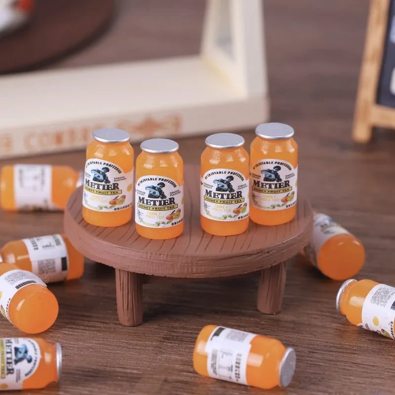 Simulation Resin Jam Bottle 1/12  Dollhouse - 10Pcs