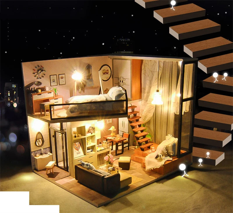 Modern Loft Casa Miniature Building Kits