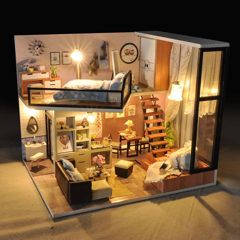 Modern Loft Casa Miniature Building Kits