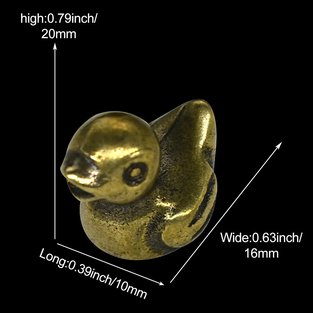 Brass Duck Ornament Animals Miniature Figurine