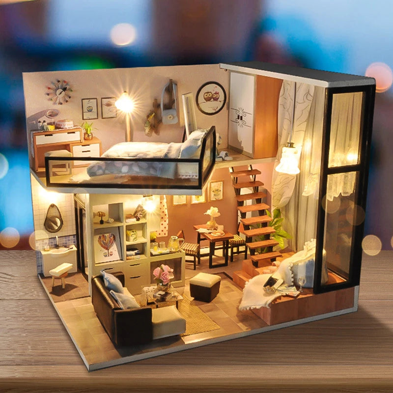 Modern Loft Casa Miniature Building Kits