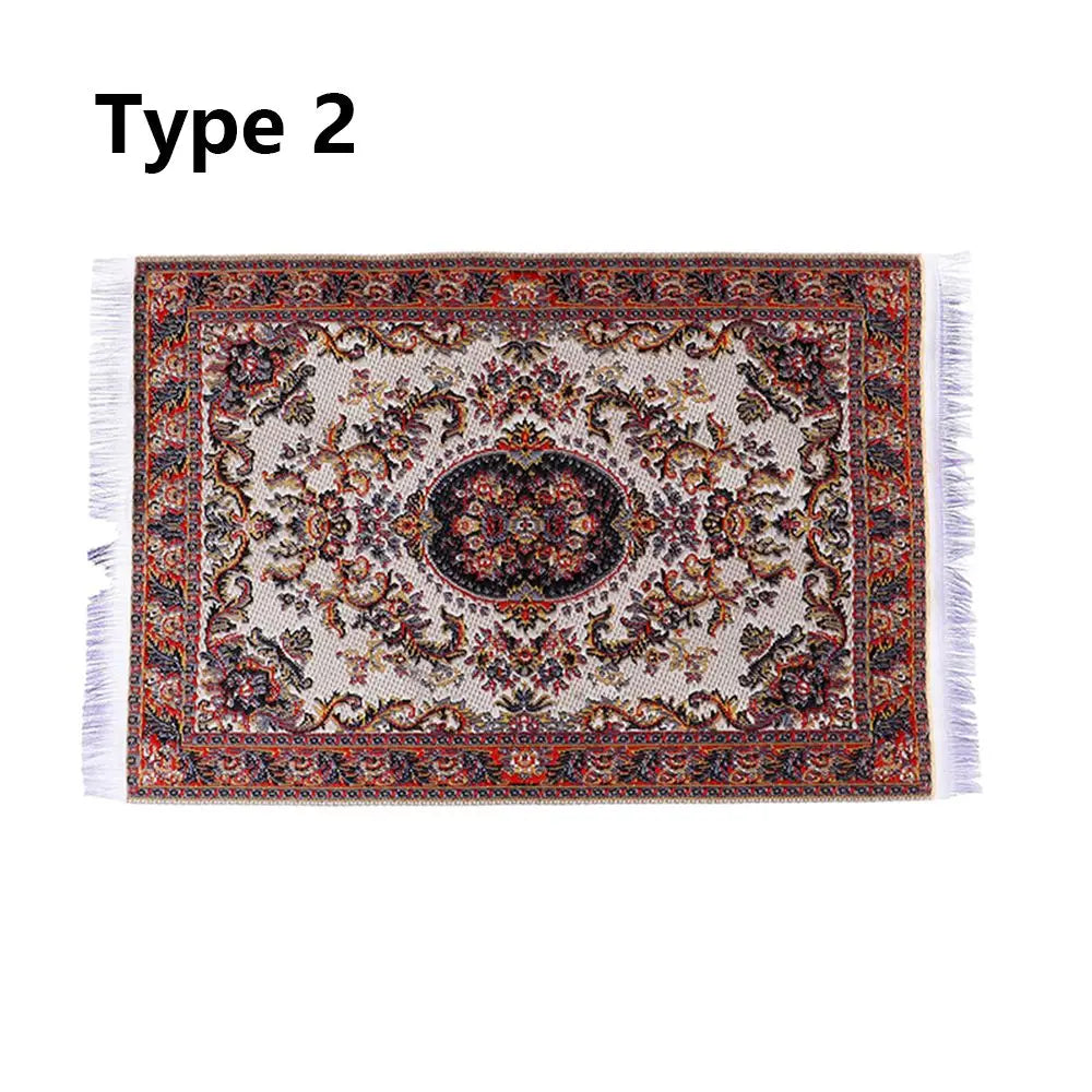 Turkish Style Rug for Dollhouse Decor