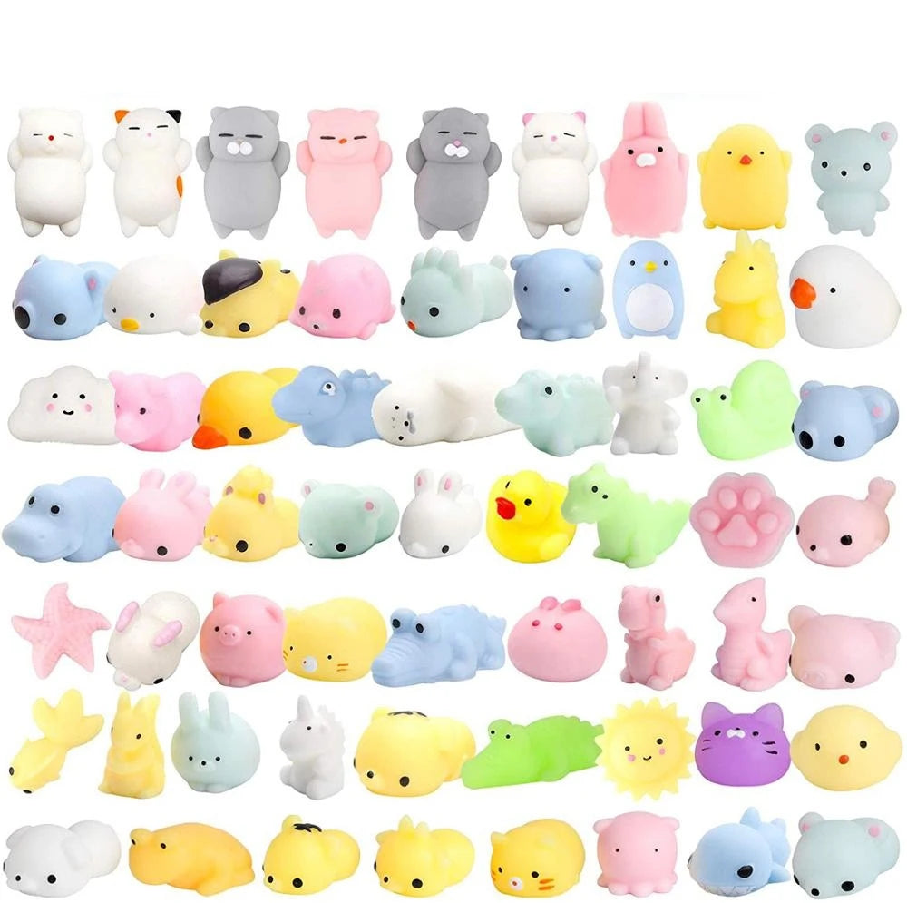 Sensory Mochi Squishy Animal Toys - Kawaii Stress Relief 🐼🐰🐣