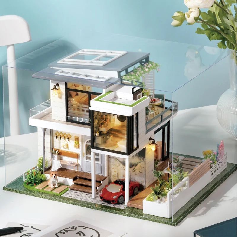 Luxury Two-Story Miniature House with Realistic Details