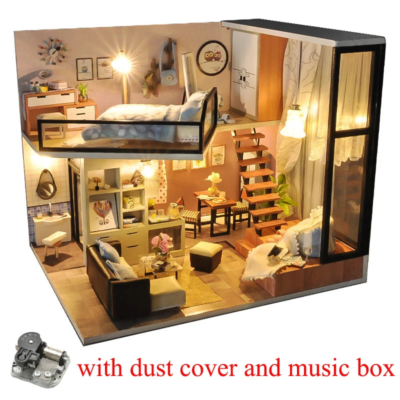 Modern Loft Casa Miniature Building Kits