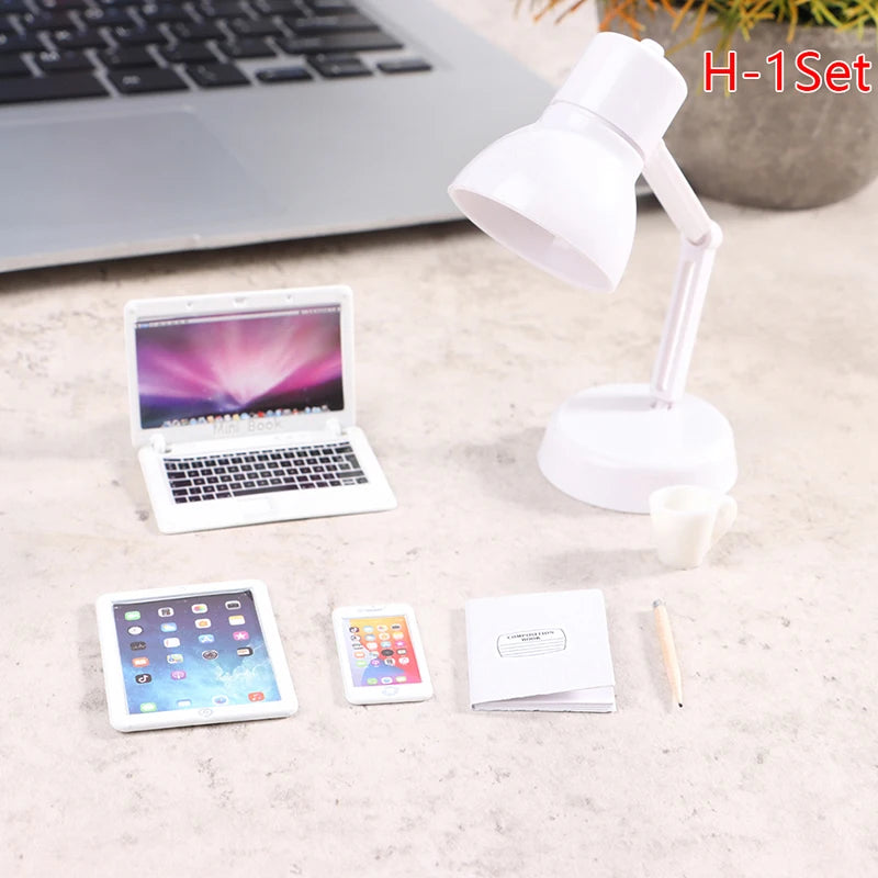 Miniature Office Accessories Set – 1:12 Scale Dollhouse