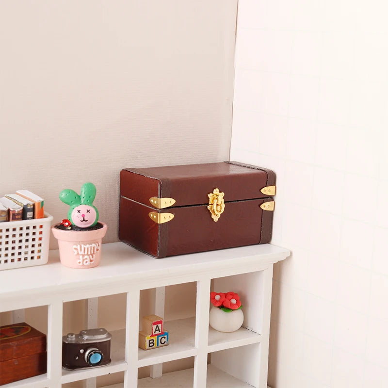 Suitcase Vintage Leather Luggage Box