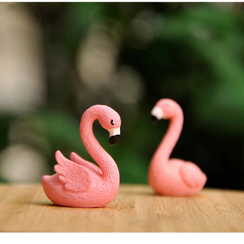 Tiny Flamingo Animal Figurine - Fairy Garden