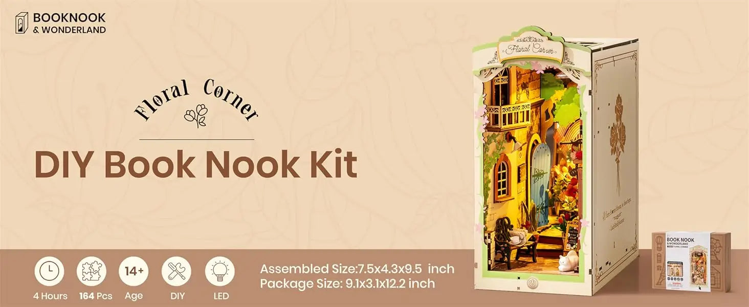 Floral Corner DIY Book Nook Kit