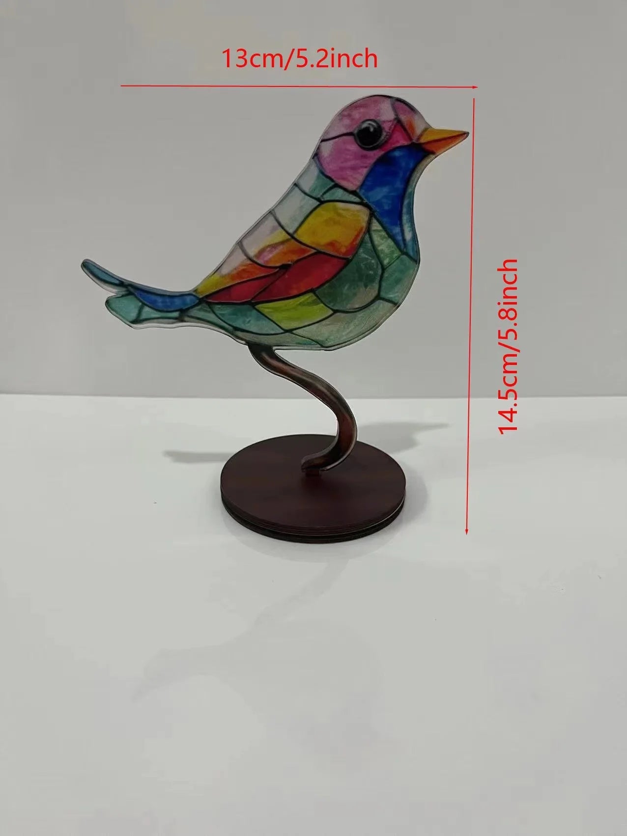 Stained Glass Bird Ornament – Handcrafted Home Décor