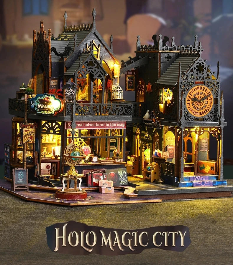 Holo Magic City Haunted House - DIY Big Doll House