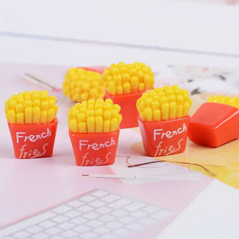 French Fries Resin Charms - 10PCS - 16×20×10 mm