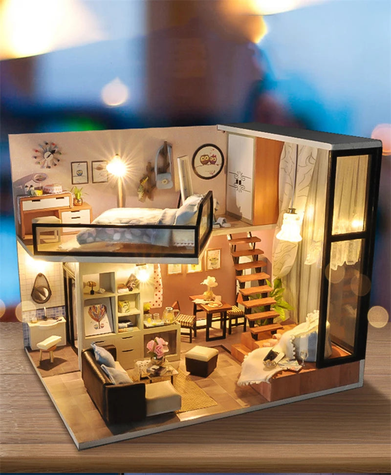 Modern Loft Casa Miniature Building Kits