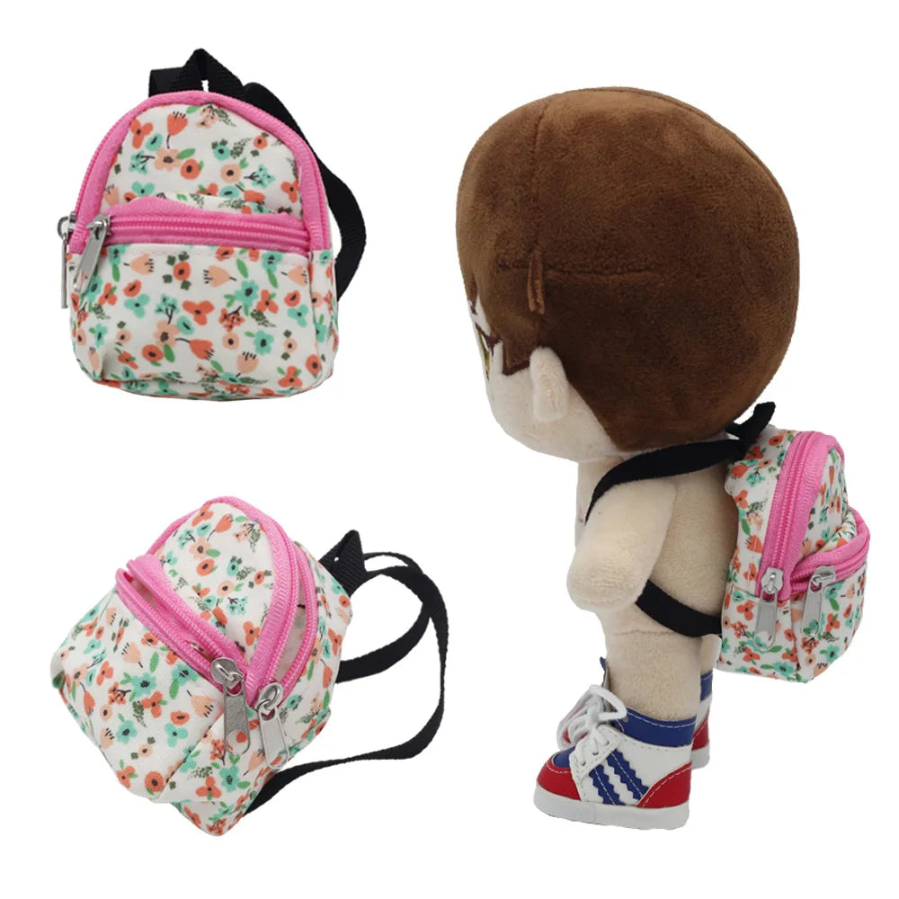 Miniature Doll Backpack – Realistic Canvas Bag