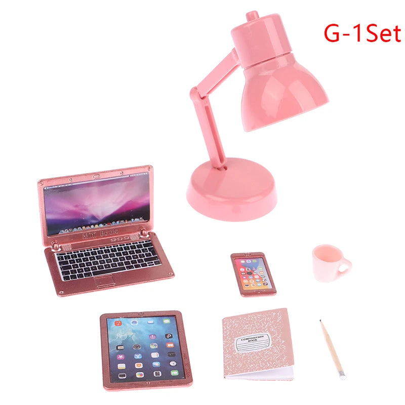 Miniature Office Accessories Set – 1:12 Scale Dollhouse