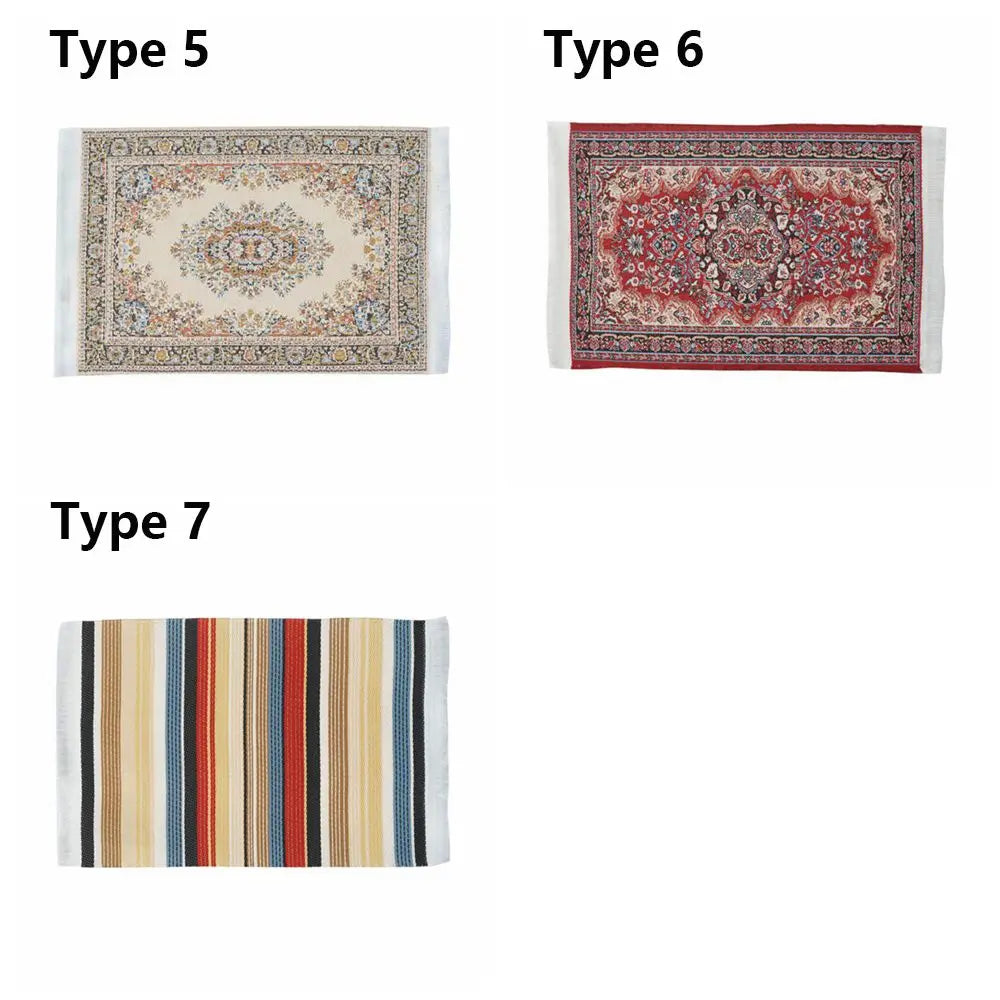 Turkish Style Rug for Dollhouse Decor