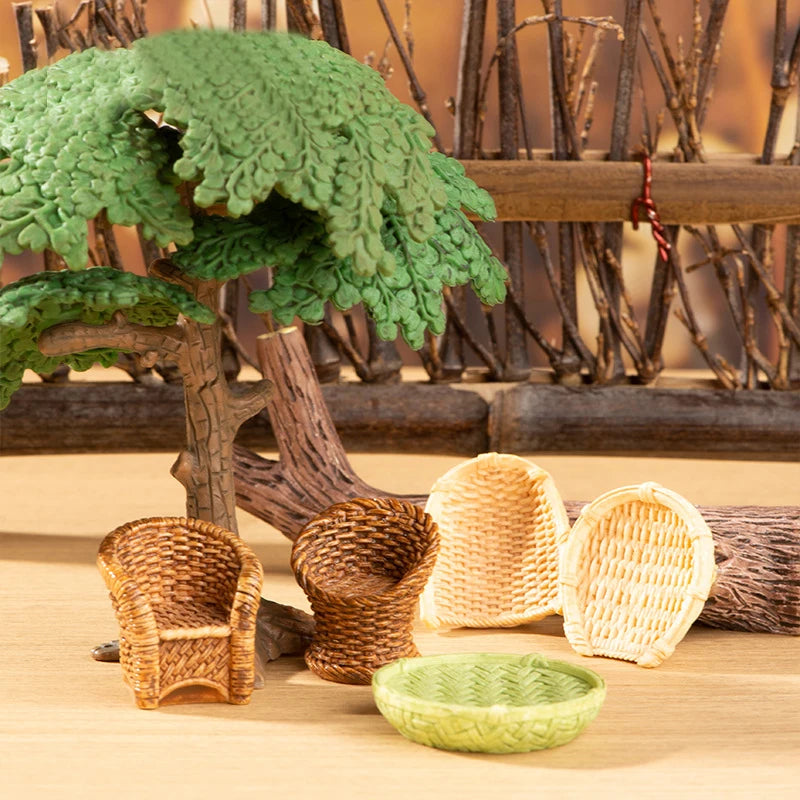 Woven Basket Set – Dollhouse Decor