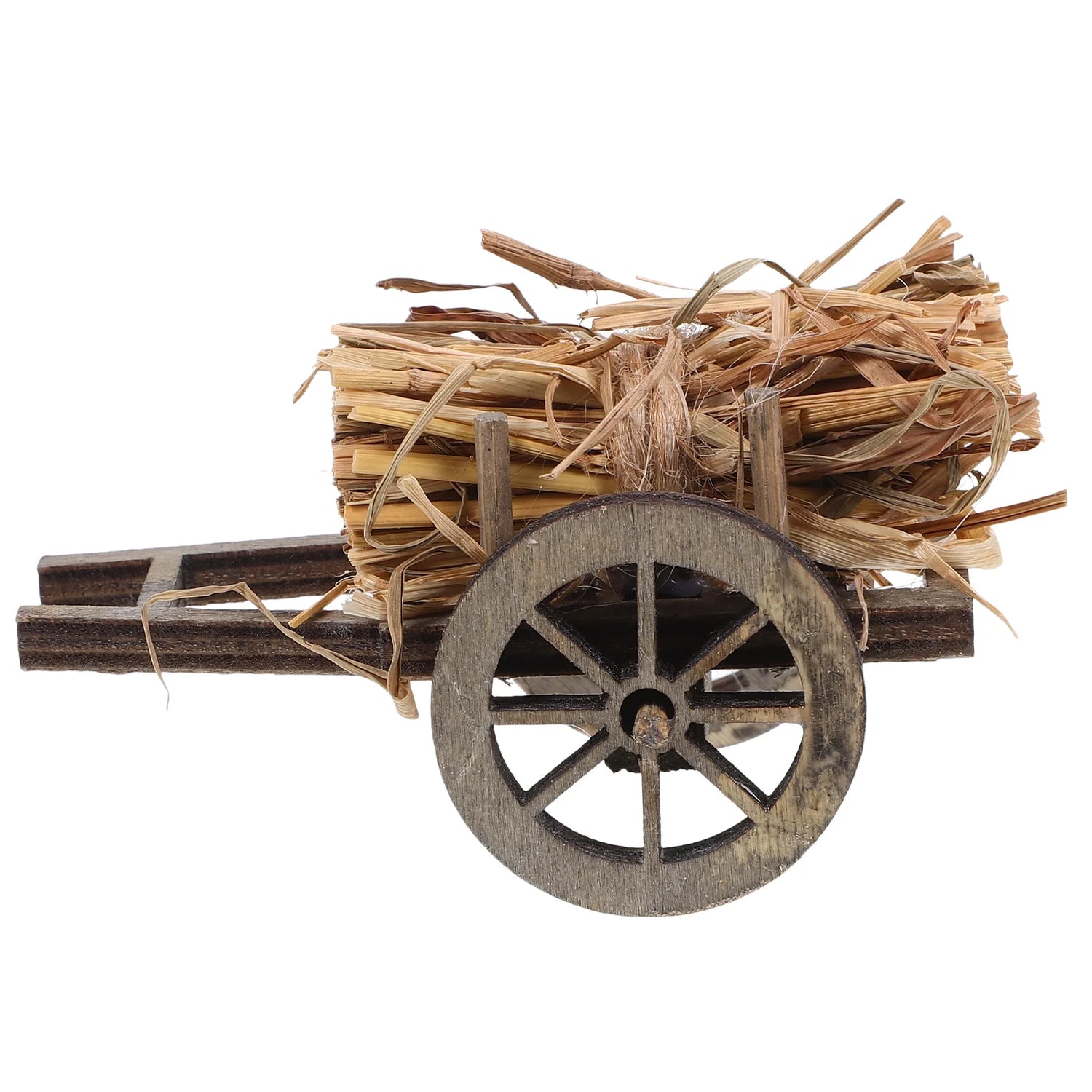 Wooden Farming Cart - Rustic Touch to Your Miniature World