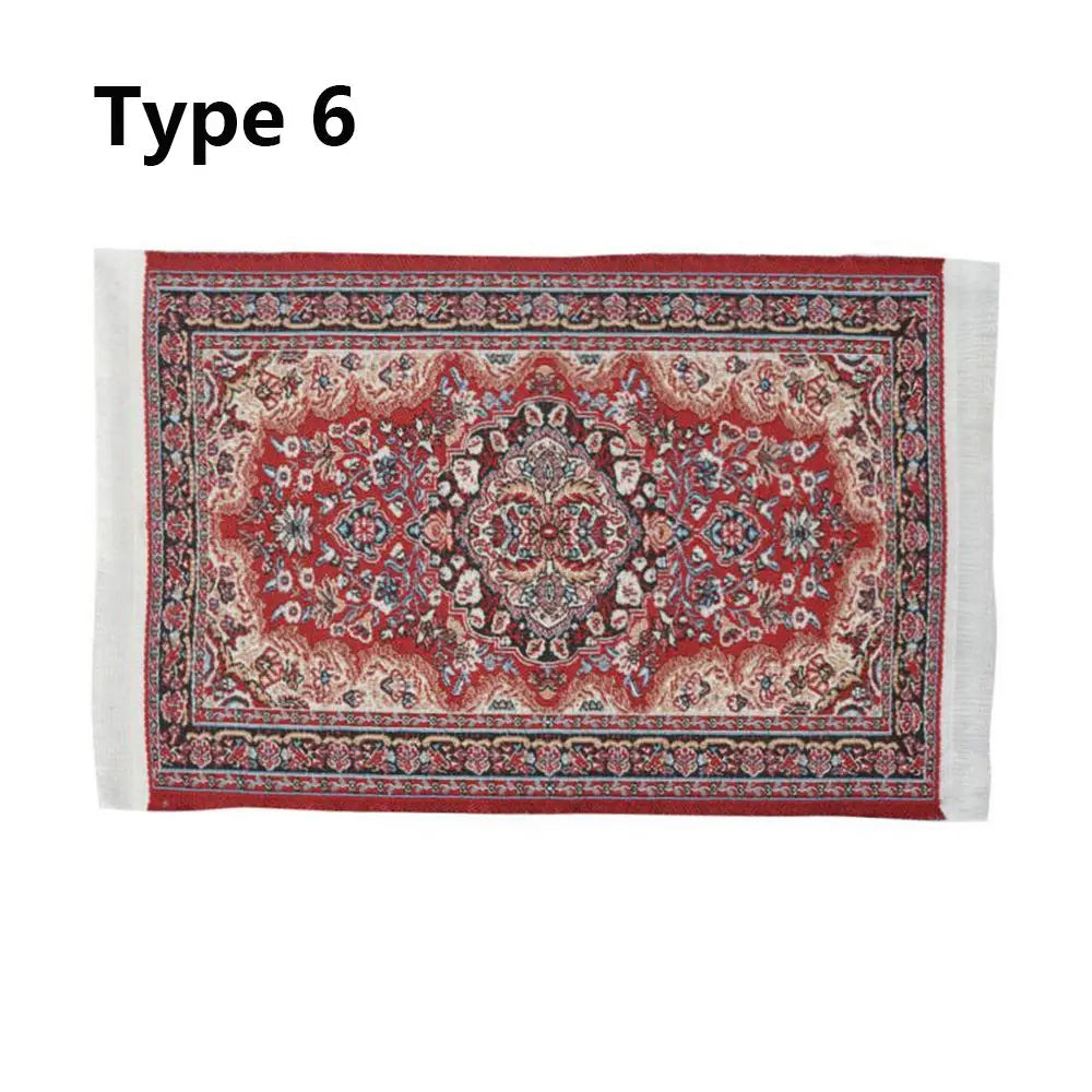 Turkish Style Rug for Dollhouse Decor