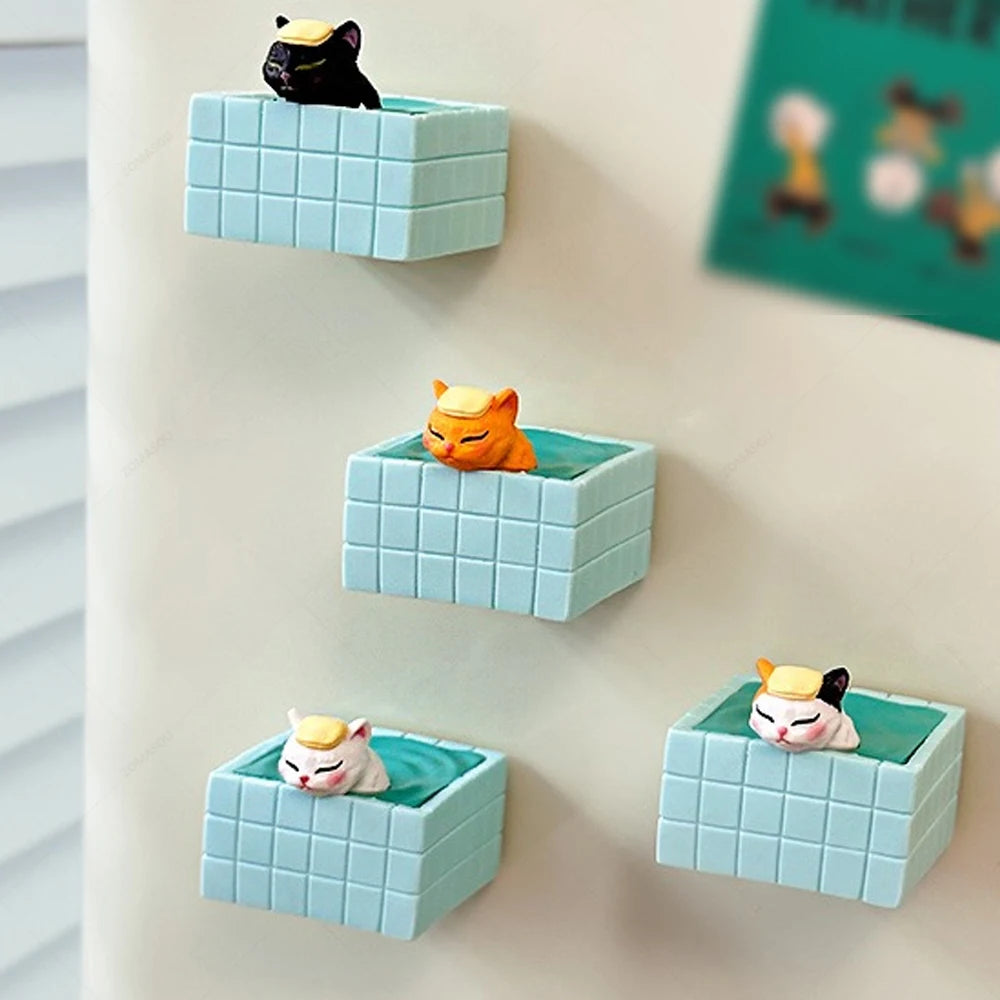 Cat Figurines – Japanese Onsen Hot Spring Set