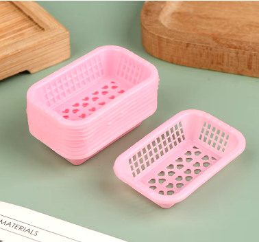 Dollhouse Plastic Baskets - 10 Pcs