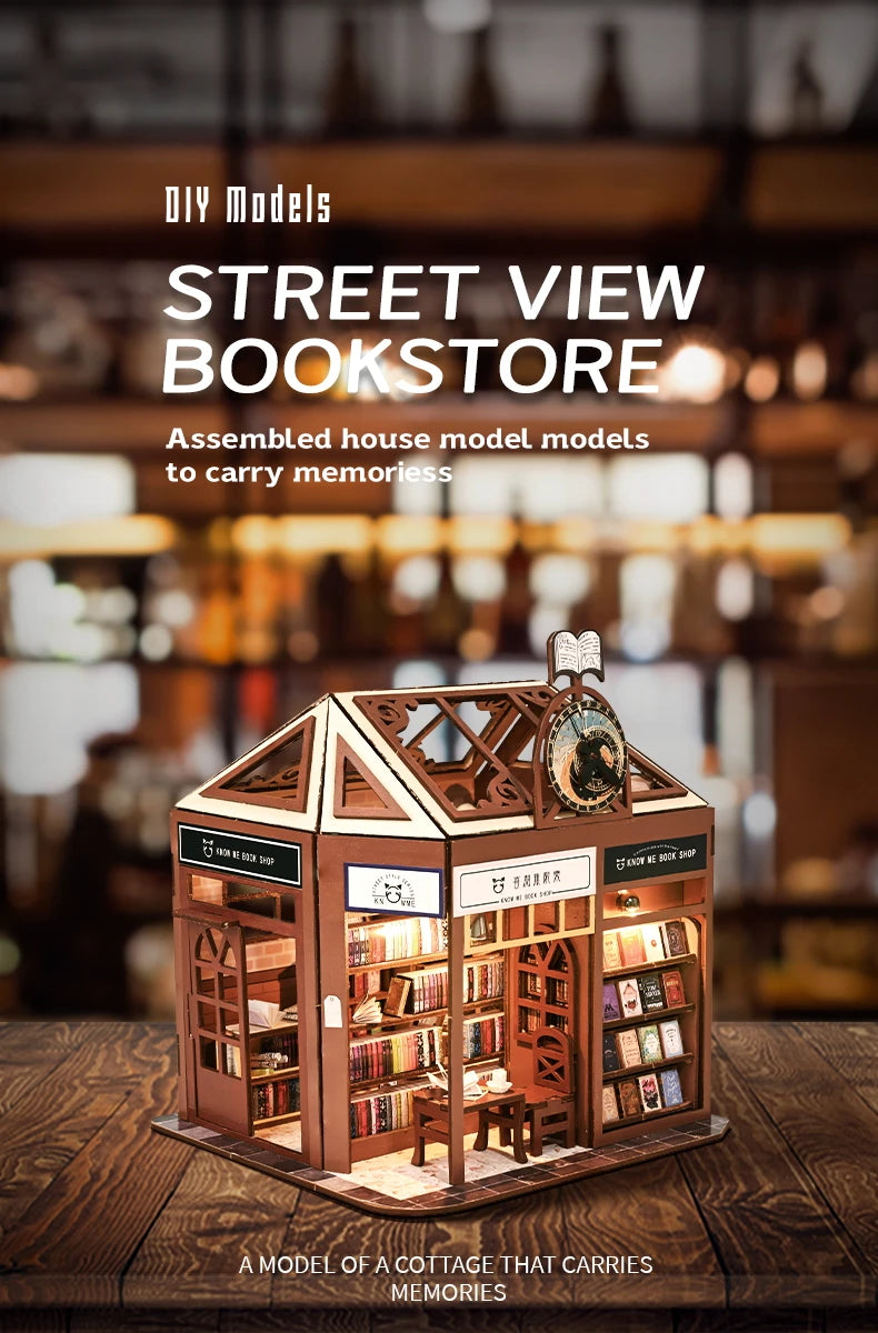 Street View Book Shop - DIY Miniature Kit