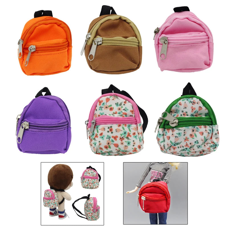 Miniature Doll Backpack – Realistic Canvas Bag