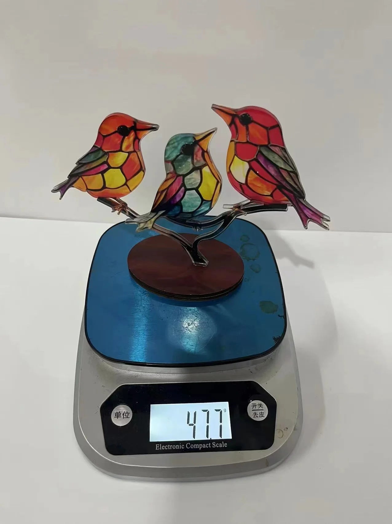 Stained Glass Bird Ornament – Handcrafted Home Décor