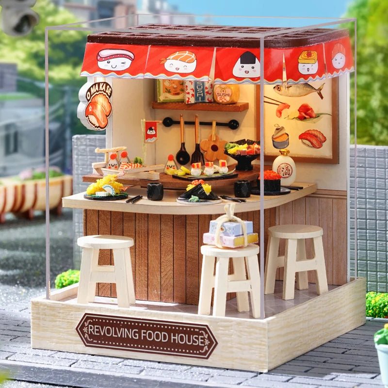 Revolving Food House: A Miniature Sushi Shop