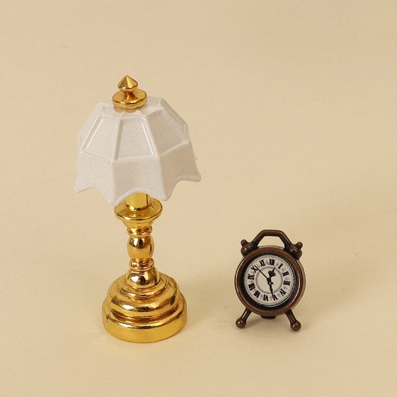 Dollhouse Table Lamp & Alarm Clock Set