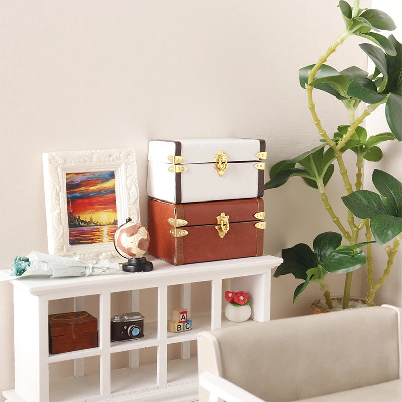 Suitcase Vintage Leather Luggage Box