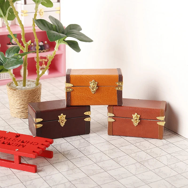 Suitcase Vintage Leather Luggage Box