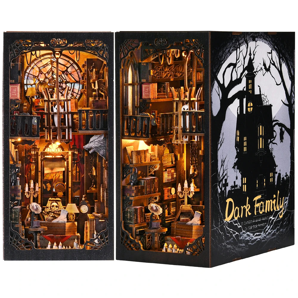 Dark Family DIY Book Nook Kit | Haunted House 🕷️📖👻