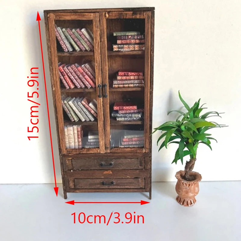 Sensory Miniature Wooden Bookshelf Display