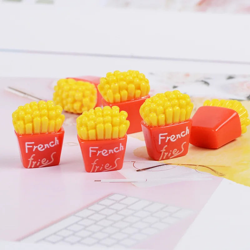 French Fries Resin Charms - 10PCS - 16×20×10 mm