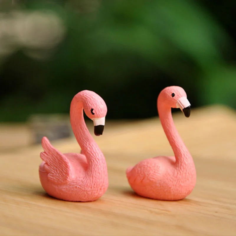 Tiny Flamingo Animal Figurine - Fairy Garden