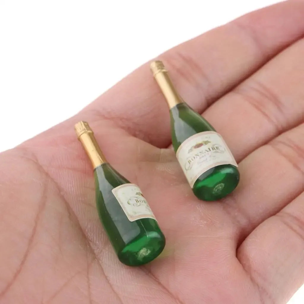 Champagne Bottle & Wine Glass Set