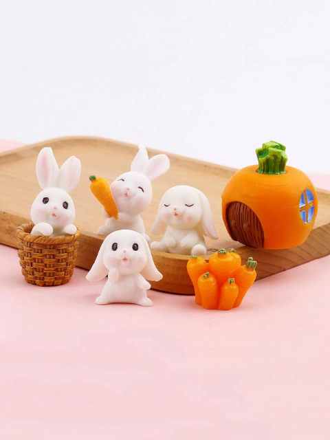 Mini Bunny Resin Craft Figurines